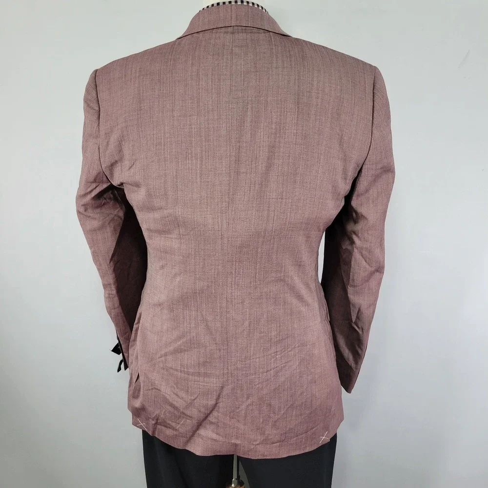 Kenneth Cole Awearness Mens Sport Coat Blazer Two Button Plum Wool Blend 40R NEW